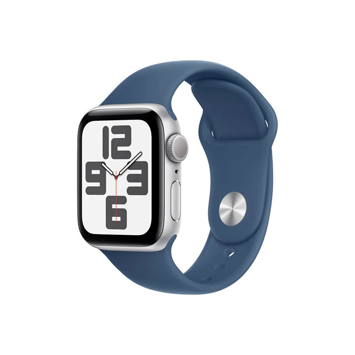 Умные часы Apple Watch SE (2024) 40mm GPS Silver Aluminum Case Denim Sport Band S/M