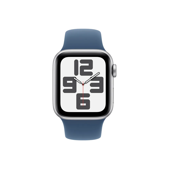 Умные часы Apple Watch SE (2024) 40mm GPS Silver Aluminum Case Denim Sport Band S/M