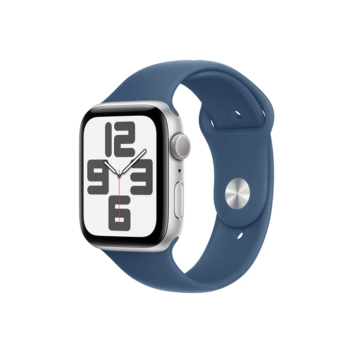 Умные часы Apple Watch SE (2024) 44mm GPS Silver Aluminum Case Denim Sport Band S/M