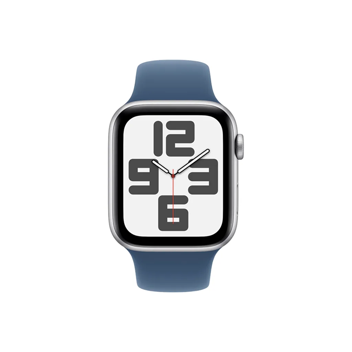 Умные часы Apple Watch SE (2024) 44mm GPS Silver Aluminum Case Denim Sport Band S/M