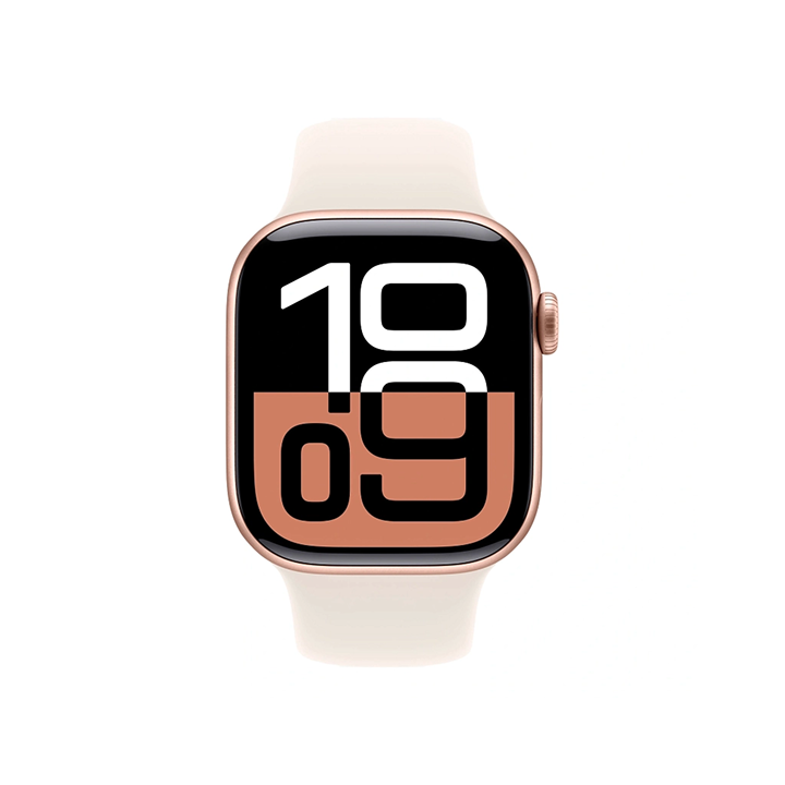 Apple Watch Series 10 42mm Rose Gold Aluminum Case with S/M Light Blush Sport Band
