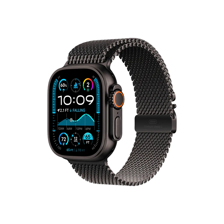 Apple Watch Ultra 2 49mm Black Ti Black Milano Band M