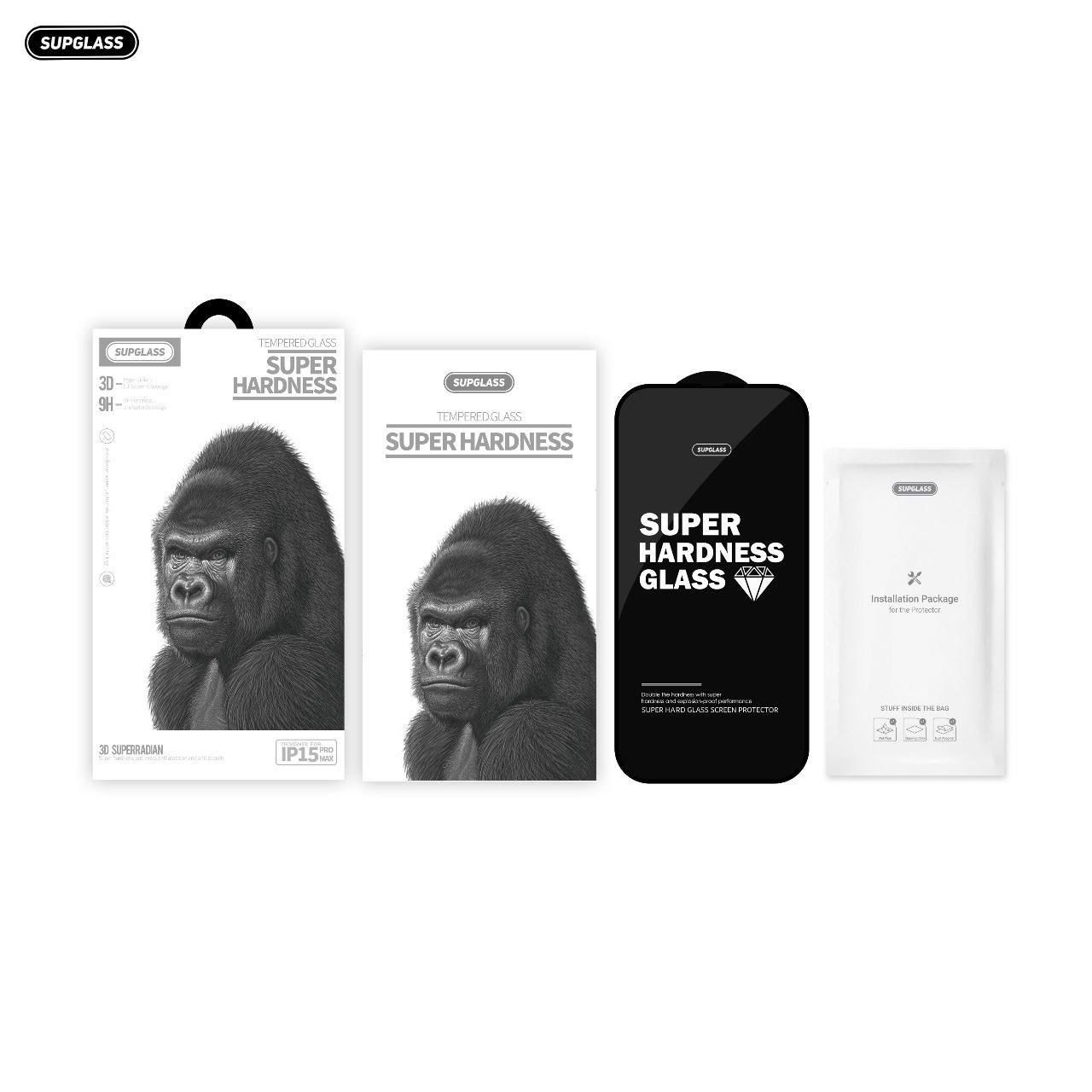 Стекло SupGlass XC-12 Tempered Glass Super Hardness For iP 15 Антишпион
