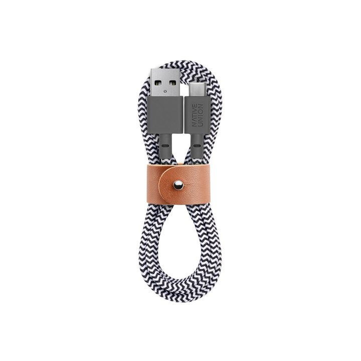 Кабель USB-A - USB-C (60W, 2.0A, USB 2.0, 1.2м) Native Union, черный/белый