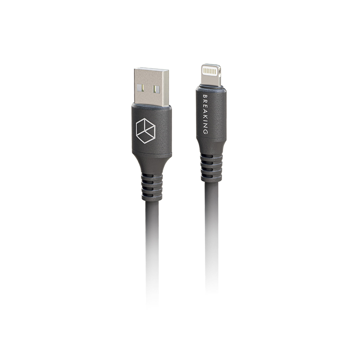 Кабель USB-A - Lightning (12W, 2.4A, USB 2.0, 1м) Breaking K19, черный