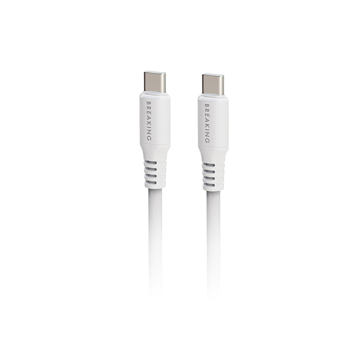 Кабель USB-C - USB-C (60W, 3.0A, USB 2.0, 1м) Breaking K22, белый