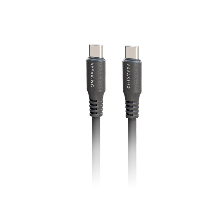 Кабель USB-C - USB-C (60W, 3.0A, USB 2.0, 1м) Breaking K22, черный